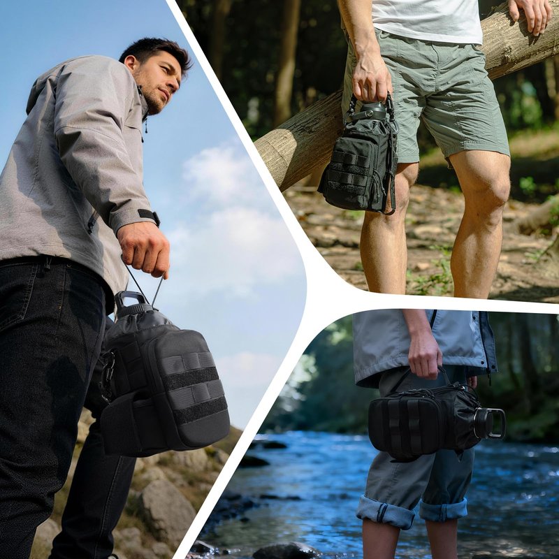 OneTigris Tactical Water Botlle Holder, Molle Pouch for 64 OZ Insulated Water Botlle
