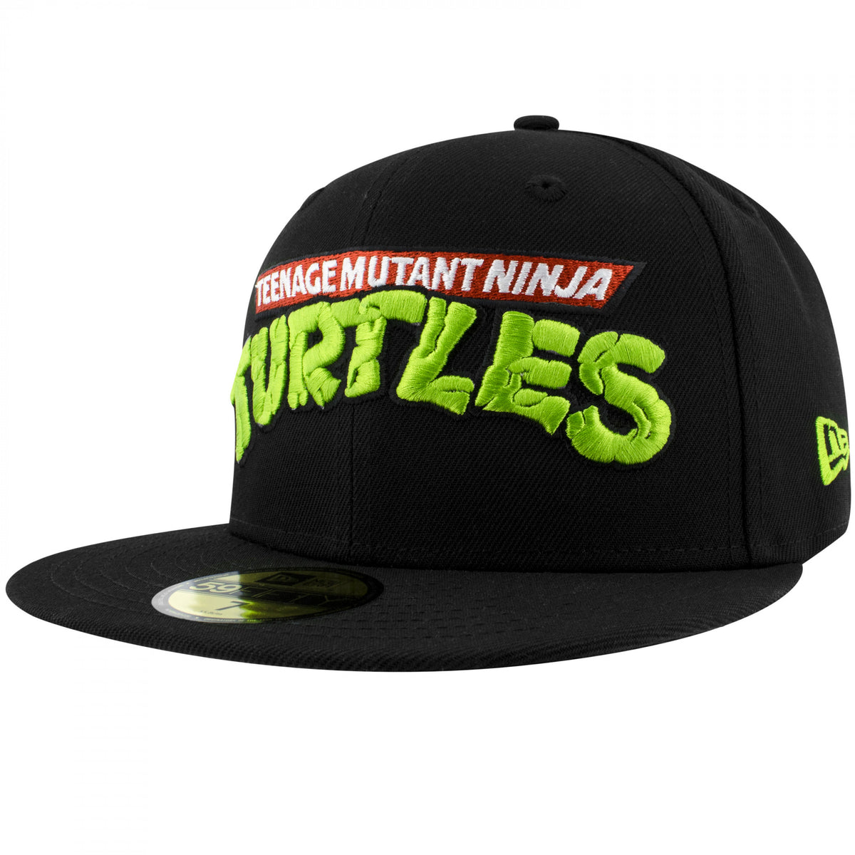Teenage Mutant Ninja Turtles Logo Black Fitted Hat - New Era 59Fifty Cap