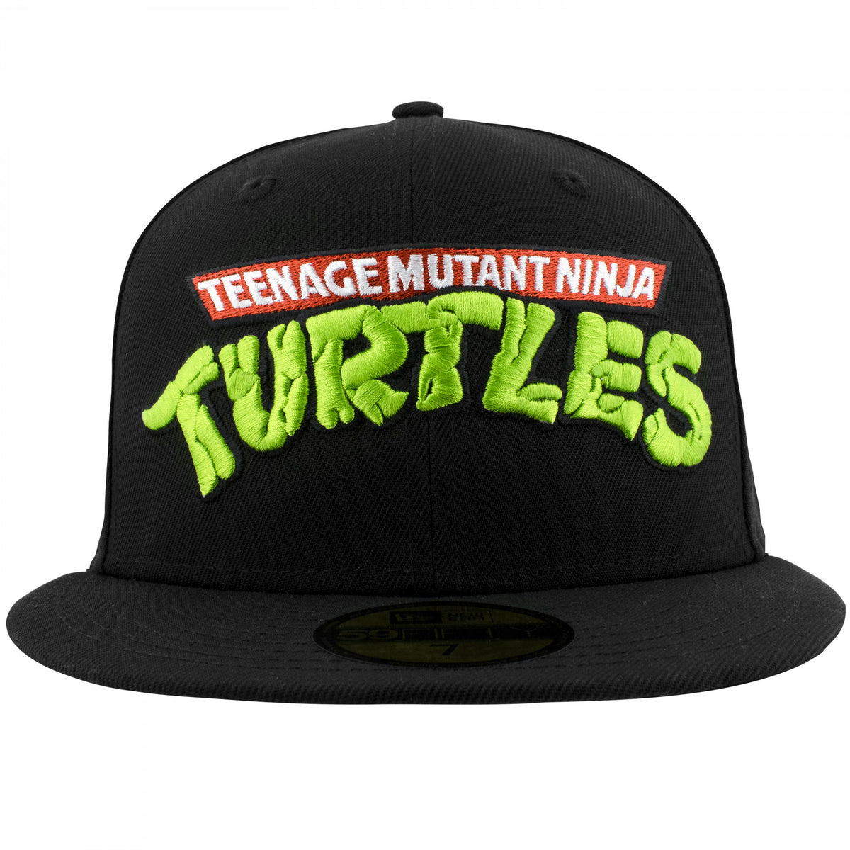 Teenage Mutant Ninja Turtles Logo Black Fitted Hat - New Era 59Fifty Cap