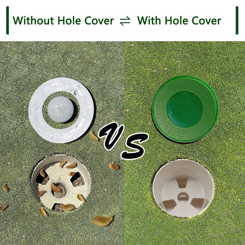 KINGTOP Golf Hole Cup with Cover, Backyard Practice Putting Green, Fit PGA | LPGA | USGA Regulations, Outdoor Indoor Golf Putting Cup