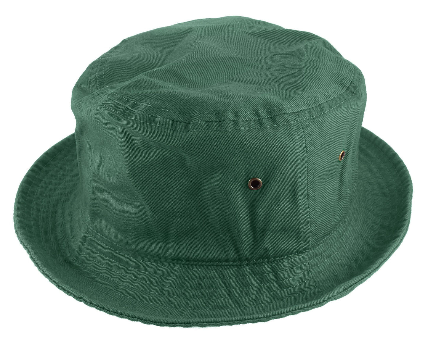 Gelante Solid Color 100% Cotton Bucket Hat for Women and Men Packable Travel Summer Beach Hat 1900-HunterGreen-S/M