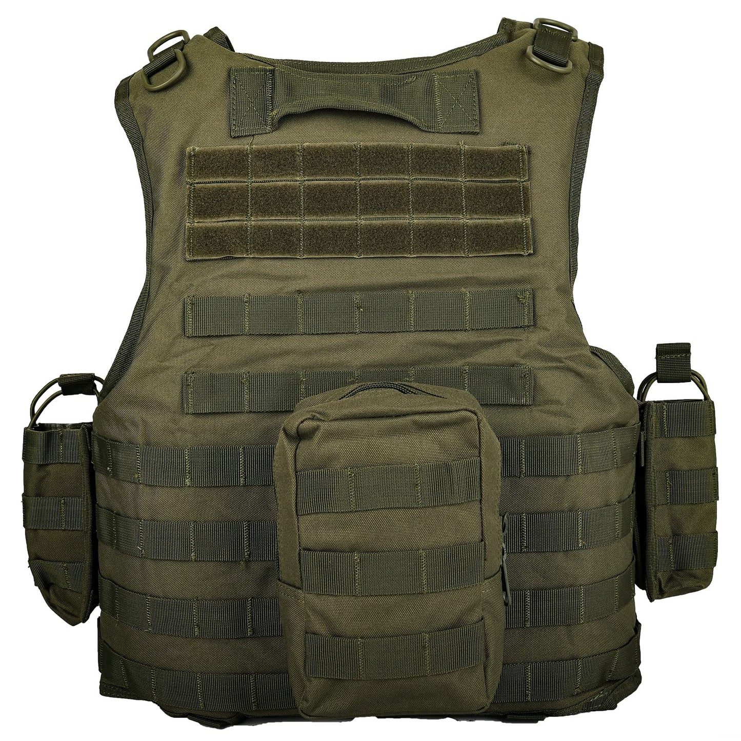 YAKEDA Outdoor Tactical Vest Adjustable Fit Adult E88005 (US, Alpha, One Size, Regular, Regular, Green)