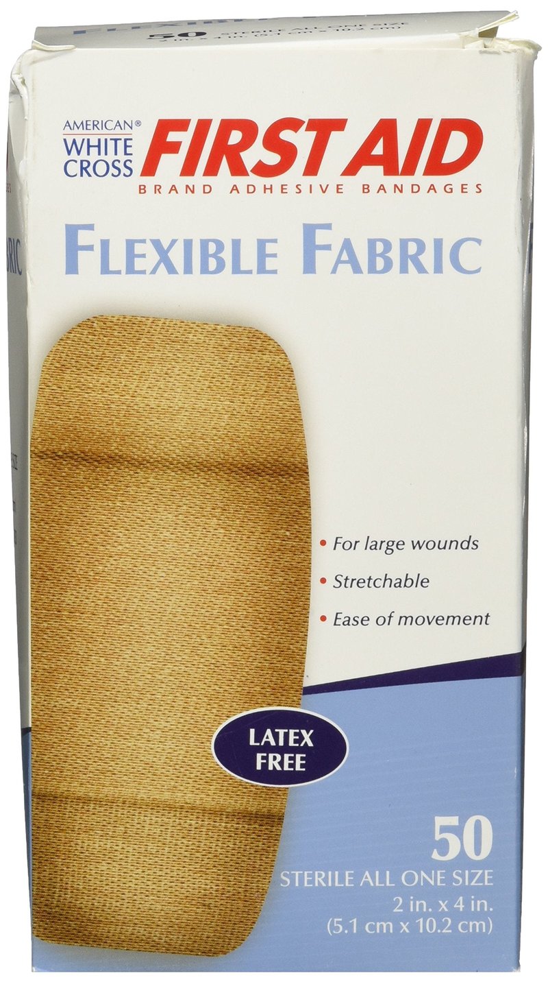 American White Cross Fabric Bandage X-Large 2"x4" 50 Pack