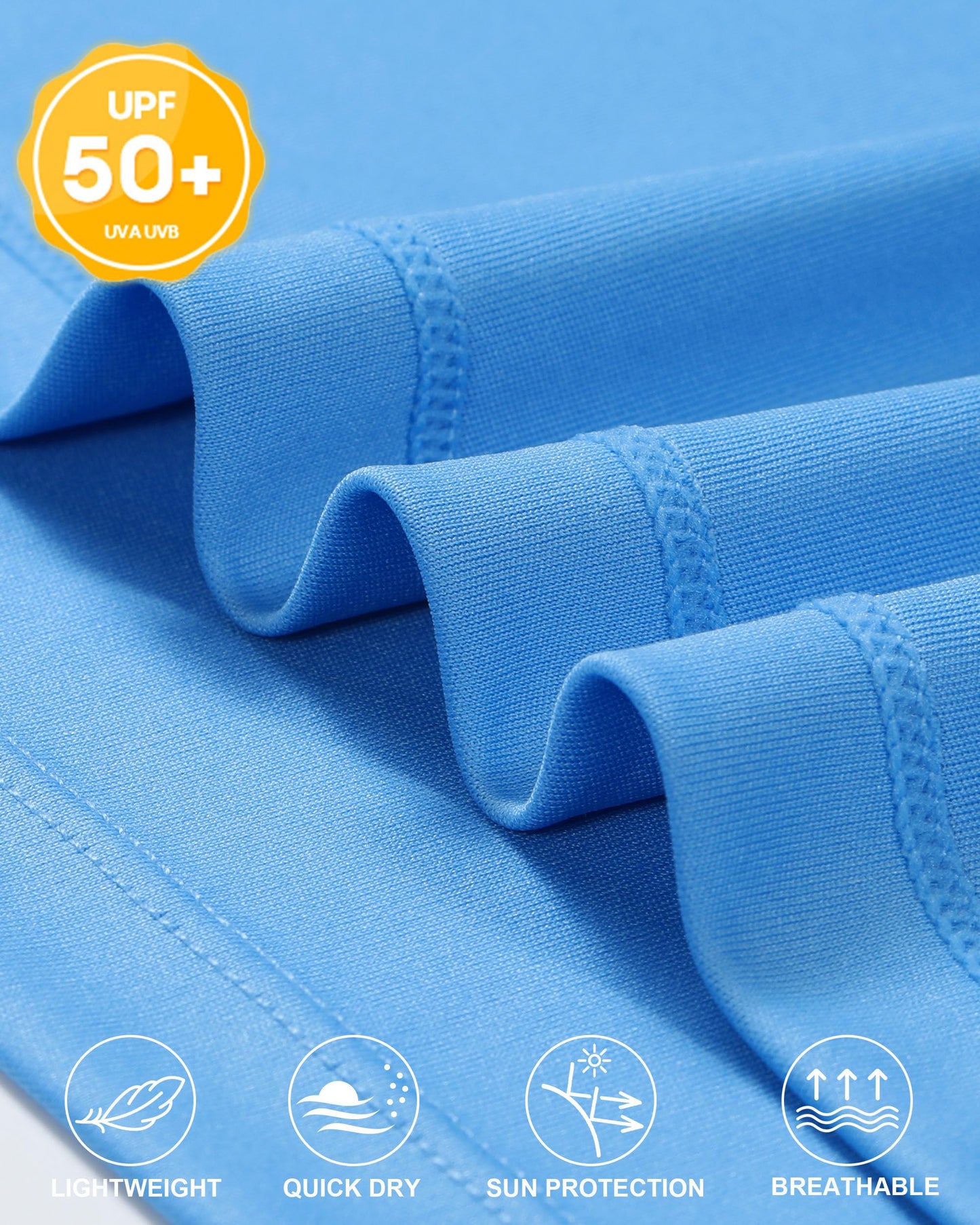 isnowood Sun Protection Shirts for Men, UPF 50+ Long Sleeve, UV Quick Dry Rash Guard Swim Shirt for Fishing Hiking Running