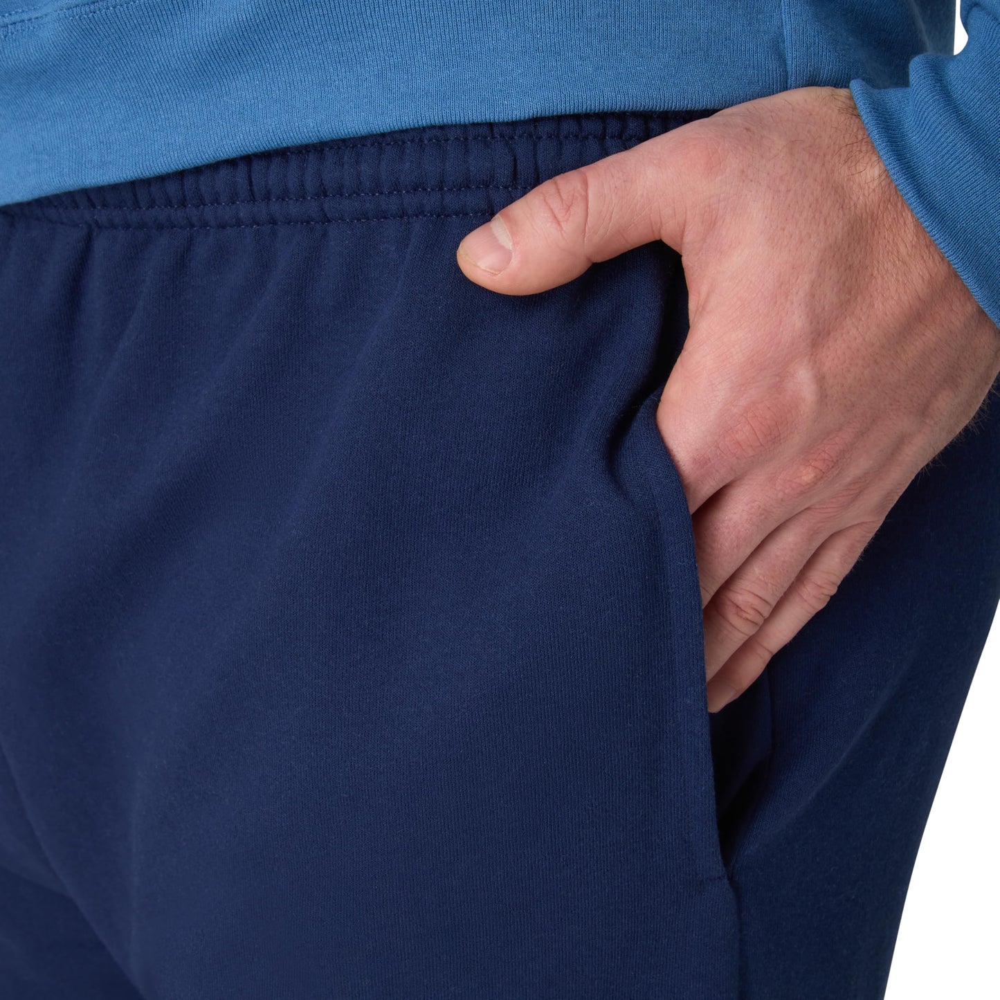 Hanes Men's EcoSmart Open Leg Pant with Pockets, Navy, XL