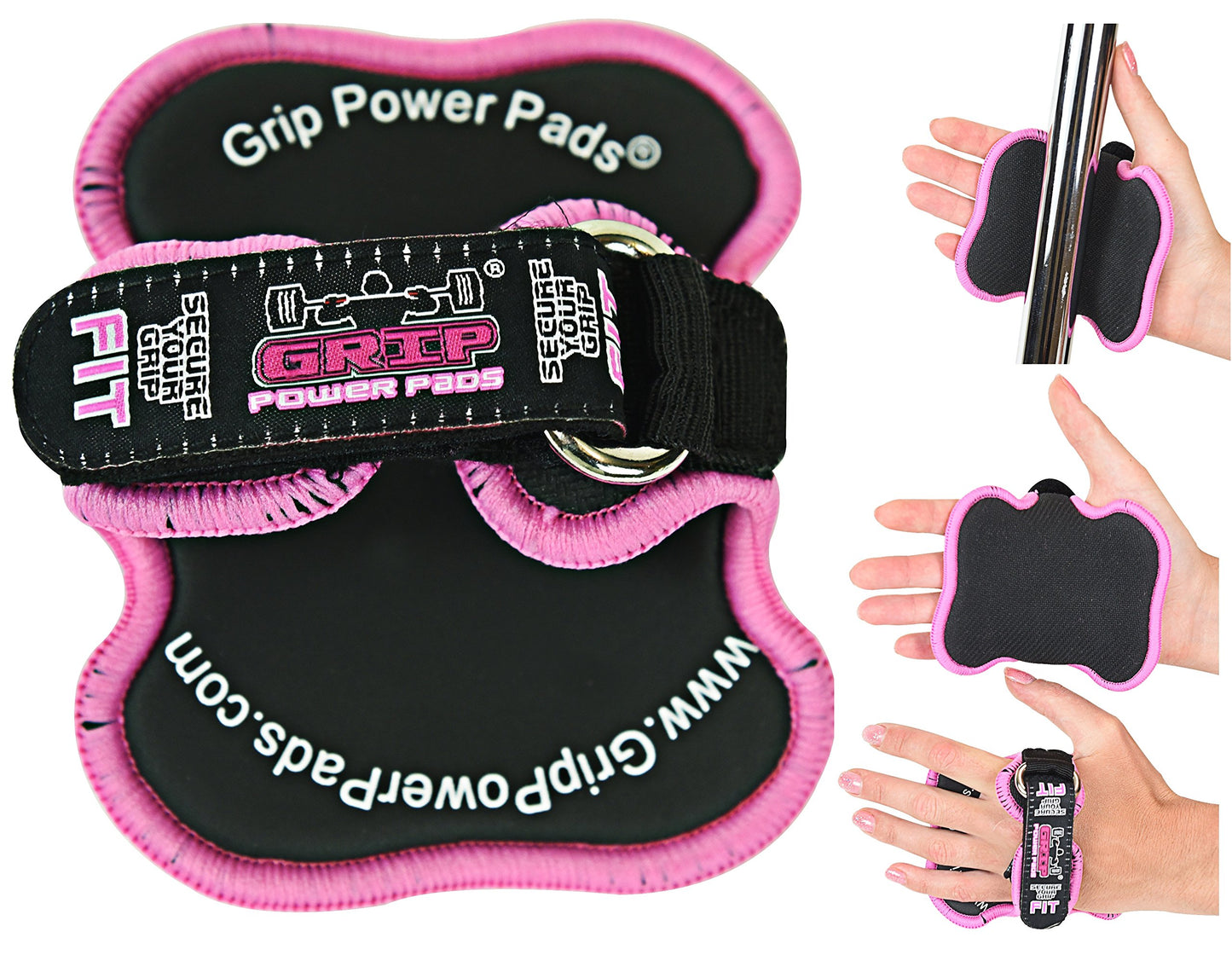 Original Lifting Grips The Alternative to Gym Workout Gloves Comfortable & Light Weight Grip Pad for Men & Women that Want to Eliminate Sweaty Hands Gym Gloves (Pink GPP Grips)