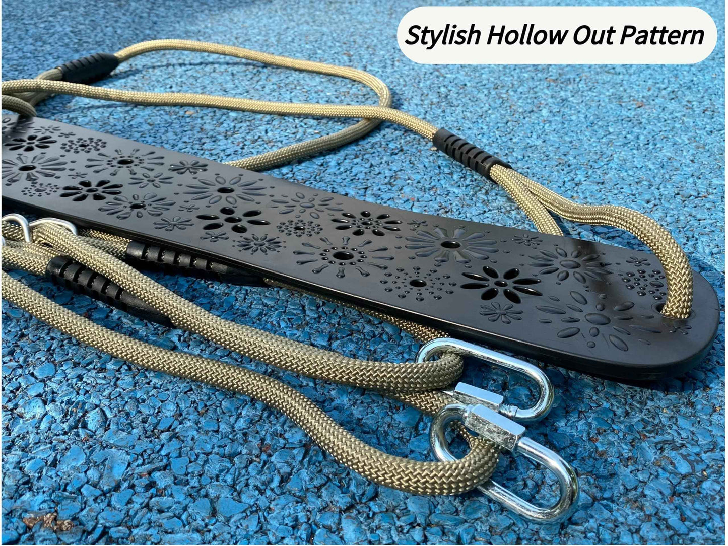 SELEWARE Toddler Swing Set Accessories High Back Full Bucket Swing Seats w/Adjustable Rope and 4 Locking Carabiners, Cute Elephant Shape Design 600LB Capacity (2 Pack)