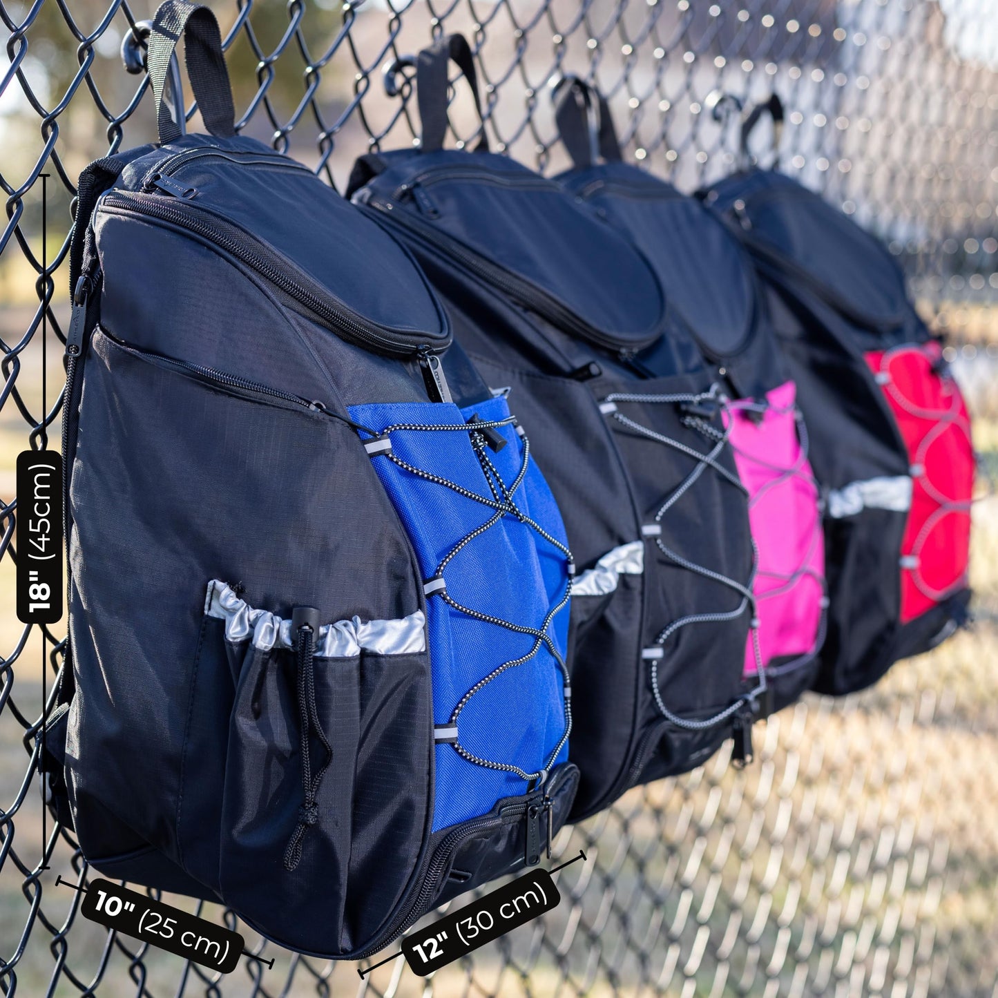 Athletico 35L Pickleball Backpack - Fits Up to 2 Paddles, Includes Ball Holder (Red)