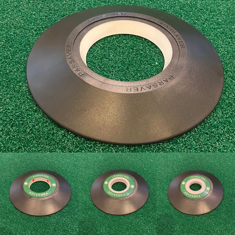 3Ring Putt Trainer Plus Tray - Golf Hole Reducer - Indoor and Outdoor Putting Aid Golf Accessory - Pressure Putt Trainer (3Ring Training Aid + Tray)