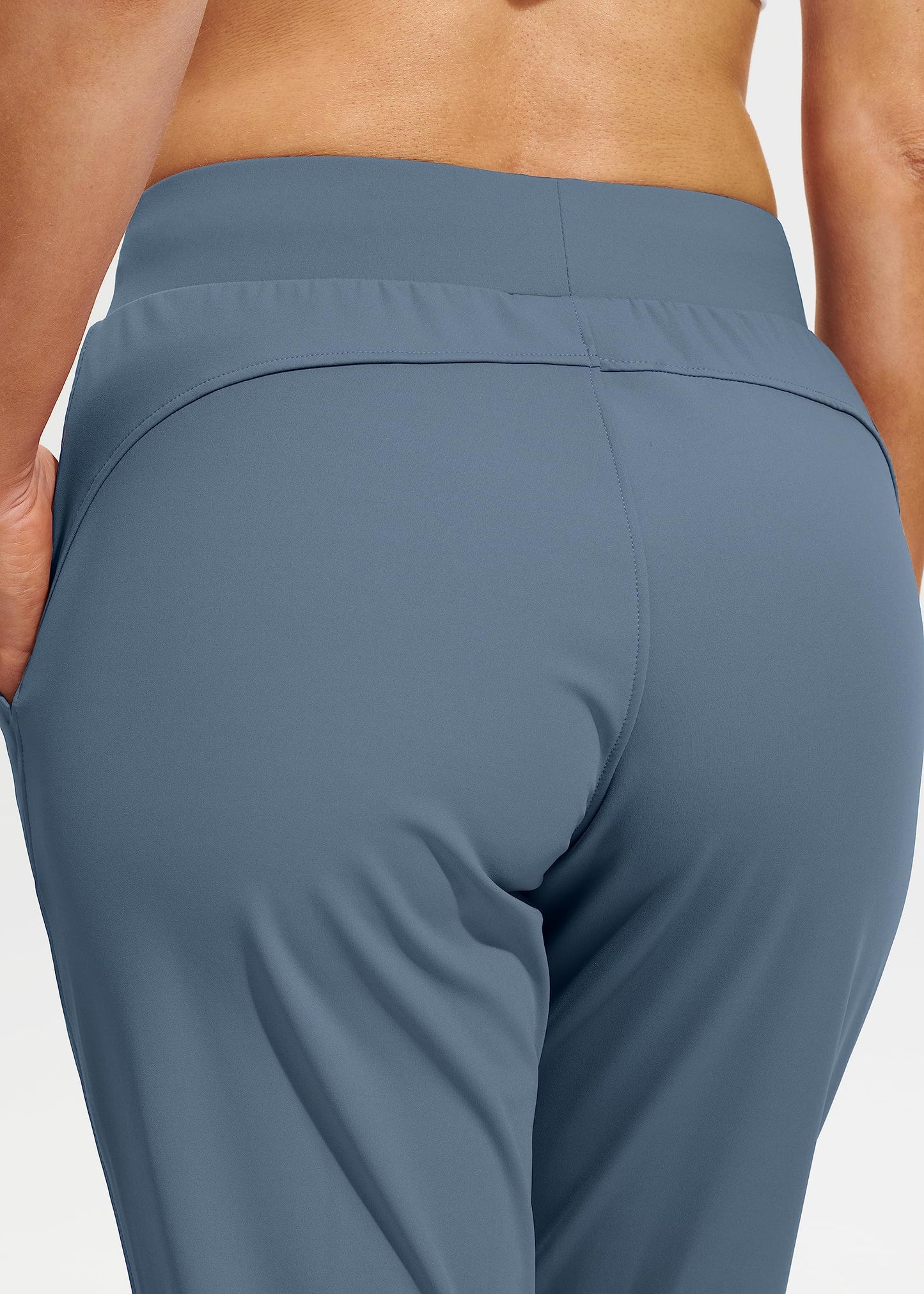 Libin Women's Joggers Pants Athletic Dance Sweatpants with Pockets Running Tapered Casual Pants for Workout,Lounge, Slate Blue XL
