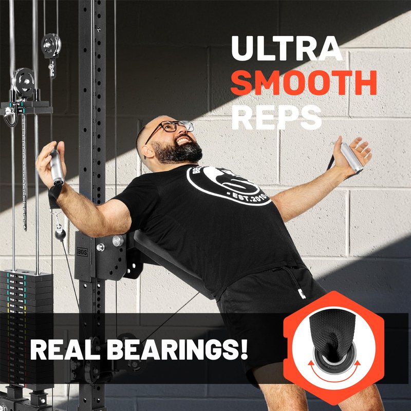 Bells of Steel Aluminum Exercise Handles for Cable Machine Attachment Premium Gym Handles for Functional Trainers, Smooth-Bearing Rotation, Light Knurling Grip, Rust-Resistant, Sold in Pairs