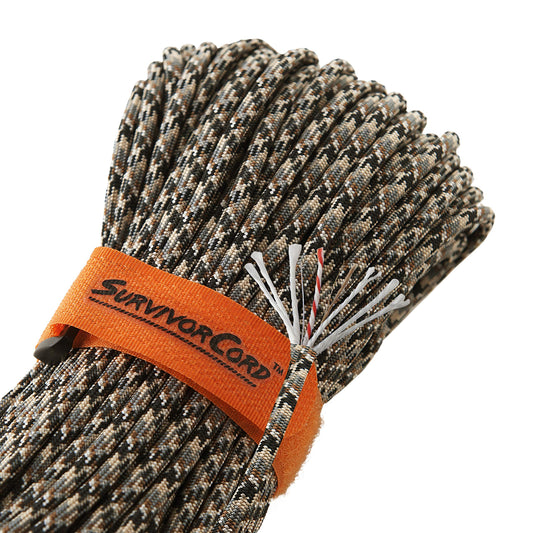 SurvivorCord Paracord - From Titan Survival - Patented 620LB Strength 550 Military Paracord with 3 Strands - Heavy Duty 550 Hank Cord Camping & Outdoor - Paracord with Firestarter & Survival Cord