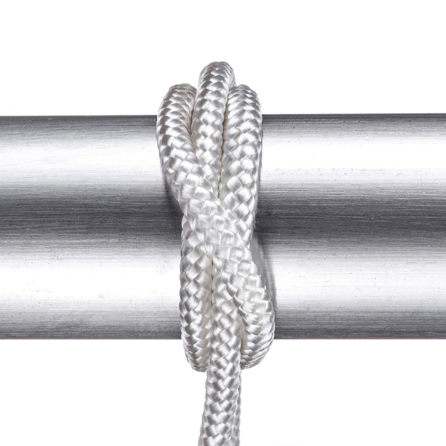 Attwood 117561-2 Diamond Braided Nylon Rope, ¼-Inch Thick, 50 Feet Long, White, Multifilament Nylon Fiber Construction