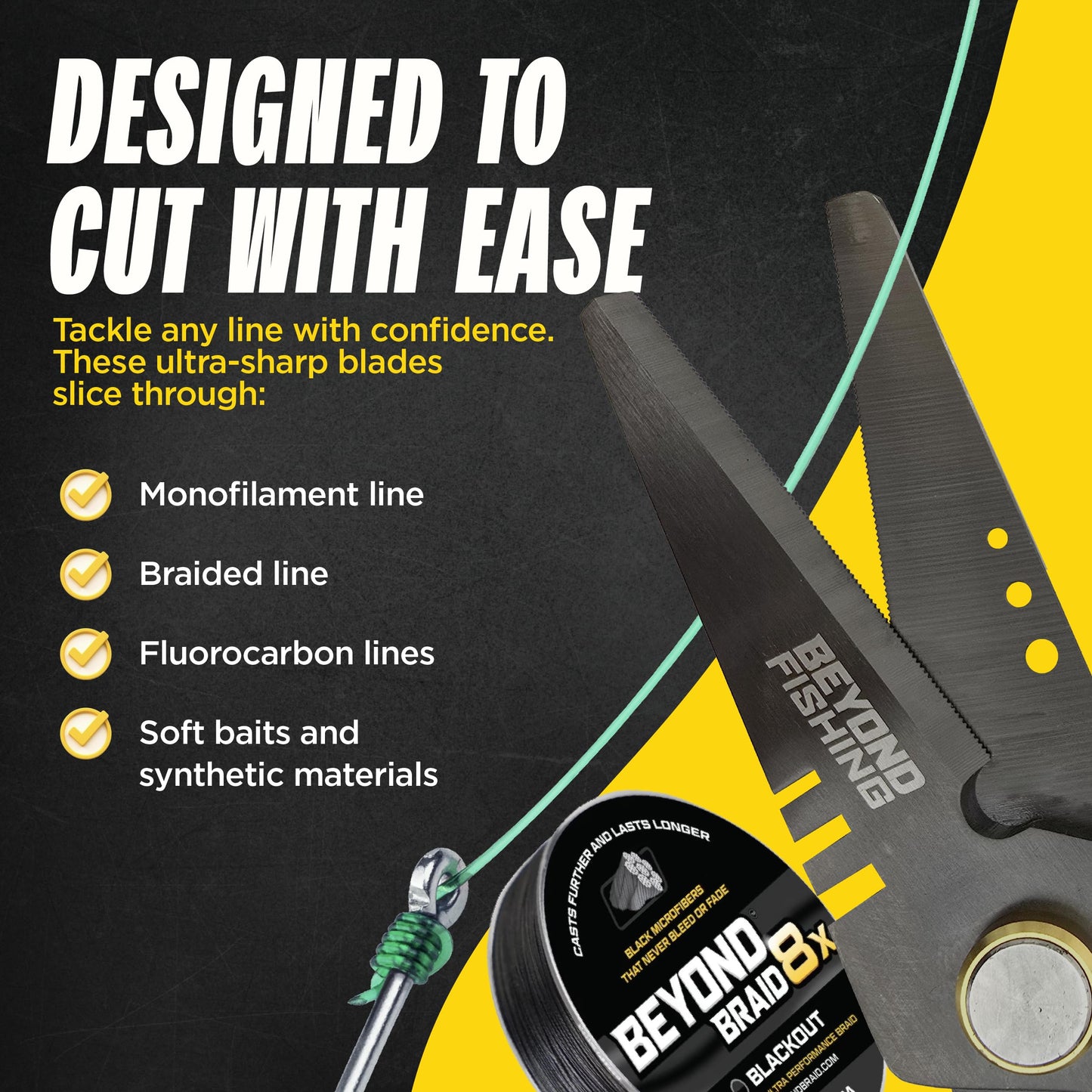 Beyond Fishing 6.5" Pro Shears (Black)