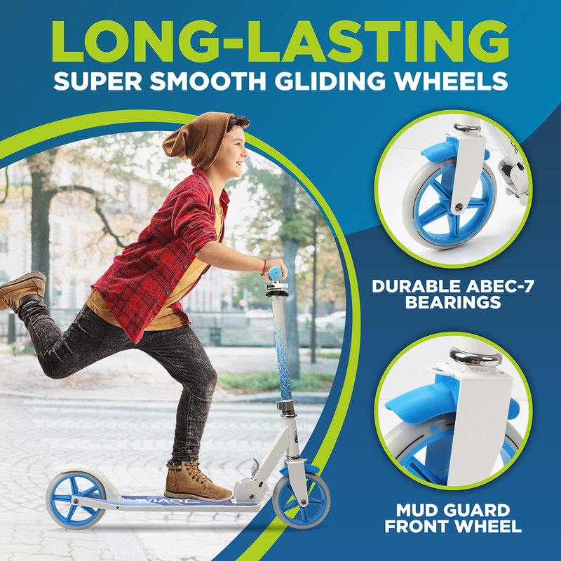 Hurtle Lightweight Kick Stunt Scooter - Lab Tested Safety Certified Street Freestyle Trick Scooter w/Alloy Deck, High Impact Wheels, ABEC-9 Bearing, HIC System - for Kids & Teens (Gravity in Aliens)