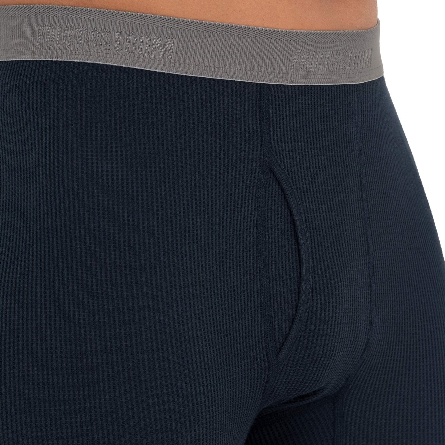 Fruit of The Loom Men's Recycled Waffle Thermal Underwear Bottom, Navy, Large
