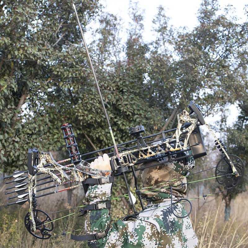 Archery Compound Bow Set - 20-70 LBS Adjustable Draw Length 19"-31" | Complete Hunting Accessories for Target Shooting