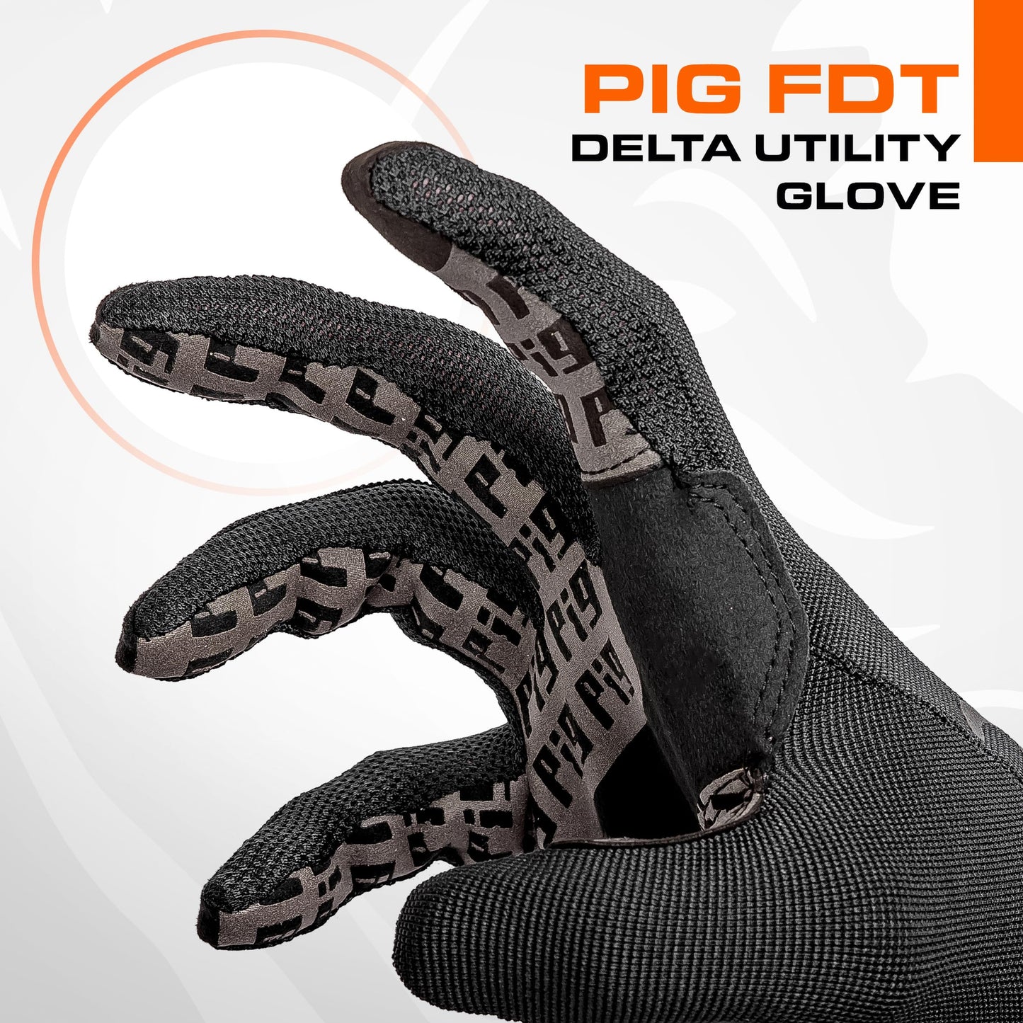 PIG FTD Delta Utility Gloves, 1 Pair, Black, Medium