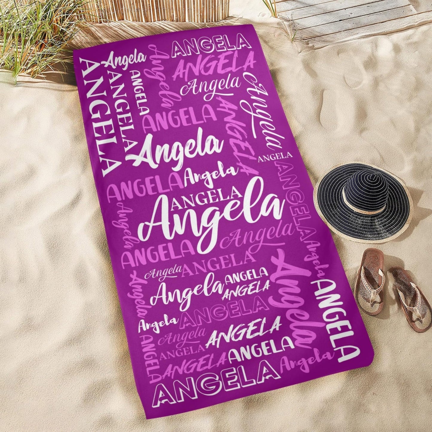 Esmtuaij Personalized Beach Towels for Kids and Adults, Custom Beach Towels with Name, Custom Quick-Drying Travel & Pool & Beach Towels,Customized Gifts for Women & Men & Children