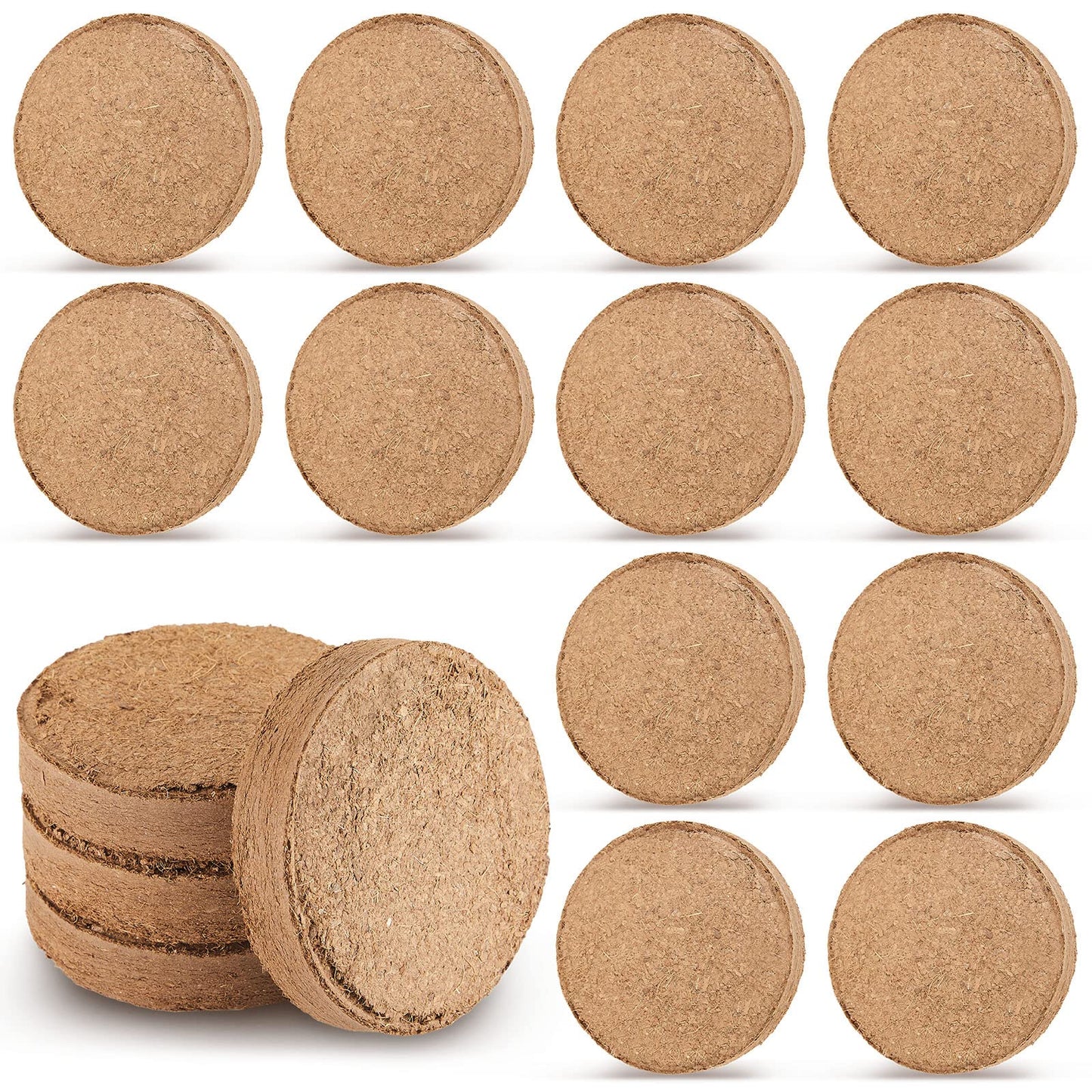 LEIFIDE Composting Toilet Coconut Coir Disks Coir Soil Disc for Organic Composting Toilet Indoor Outdoor Use, 3.94 x 0.59 Inches(24 Pcs)