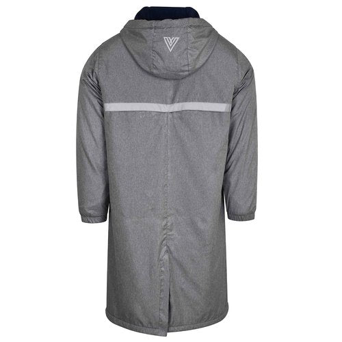 V ATHLETICA Unisex Swim Parka for Men, Women, Boys, and Girls (Reflective Heather Grey, XX-Small)