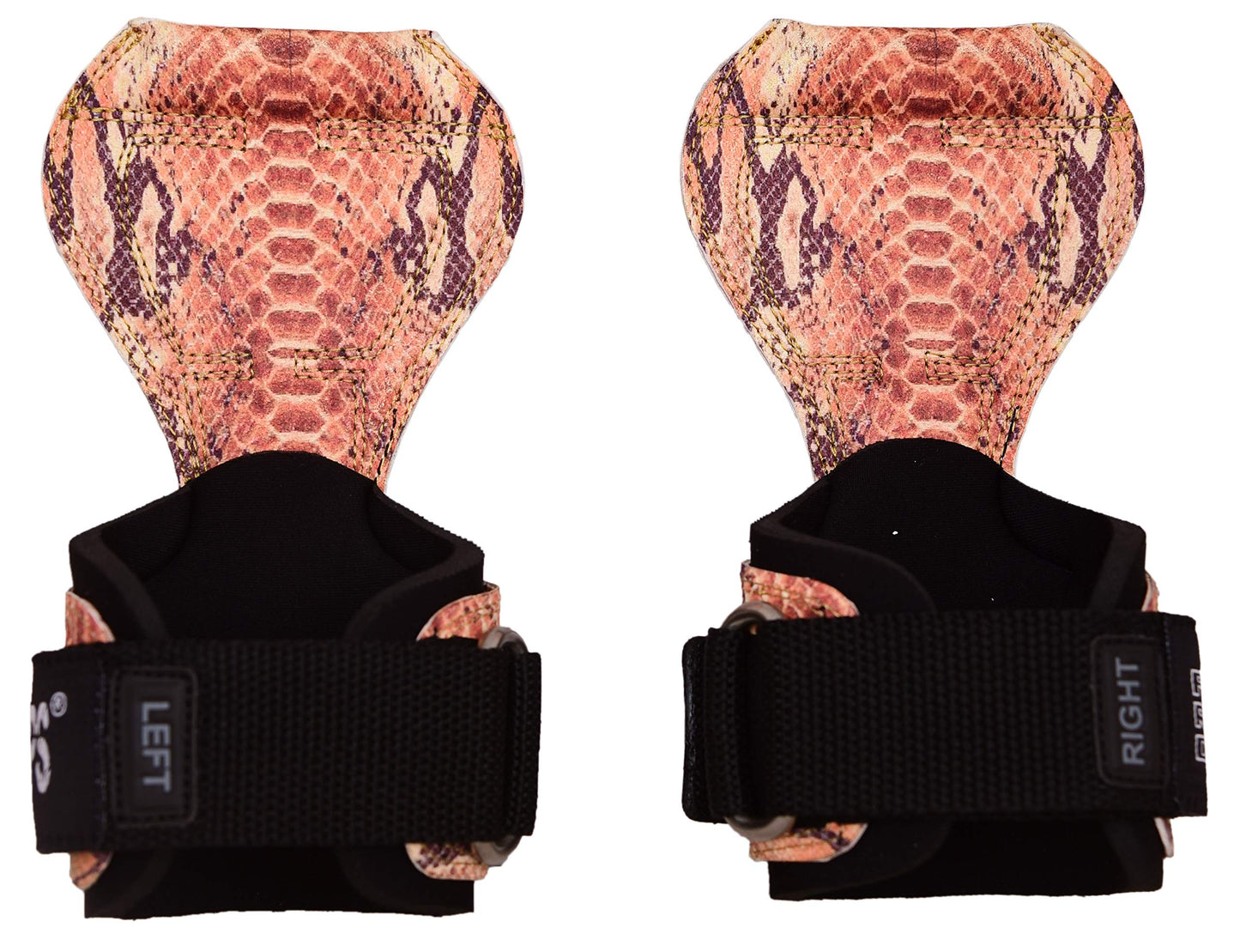 Cobra Grips Weight Lifting Gloves with Adjustable Neoprene Padded Wrist Wraps - Heavy Duty Alternative to Power Lifting Hooks for Deadlifts (PRO G5 Model)