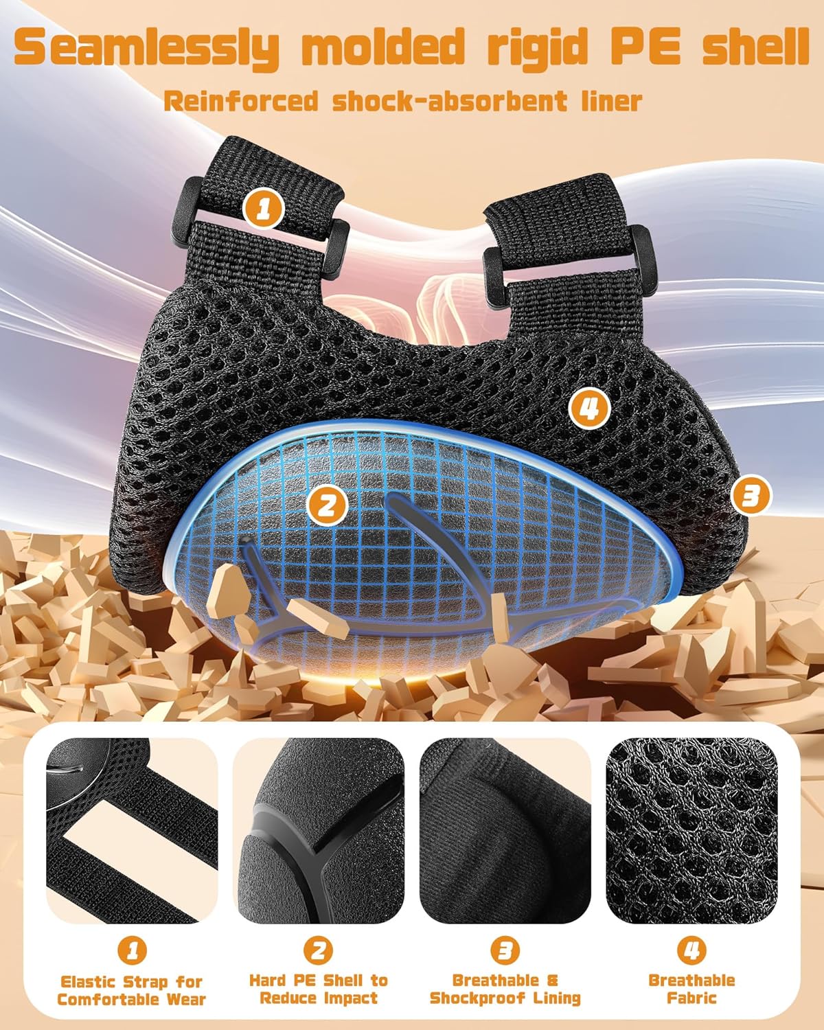 Kids Protective Gear Set - Knee & Elbow Pads with Wrist Guards for Ages 3-8 | Durable 3-in-1 Skating & Cycling Protection, Includes Organizer Bag