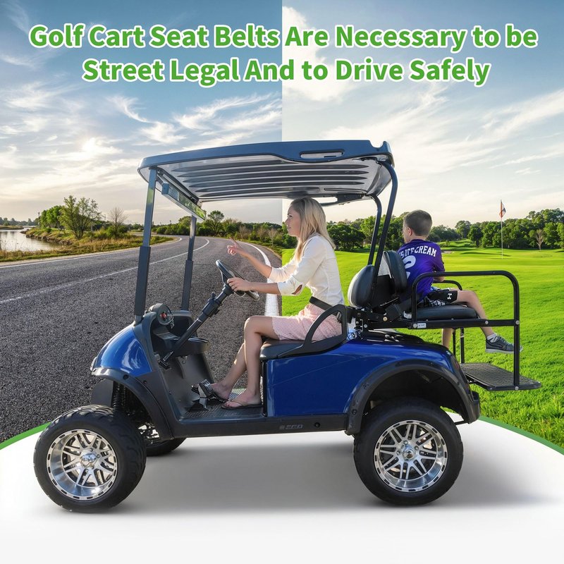 10L0L Golf Cart Seat Belt Kit with Bracket for Yamaha EZGO,Club Car DS Precedent,Front and Rear Seats,Universal Retractable Golf Cart Seat Belts