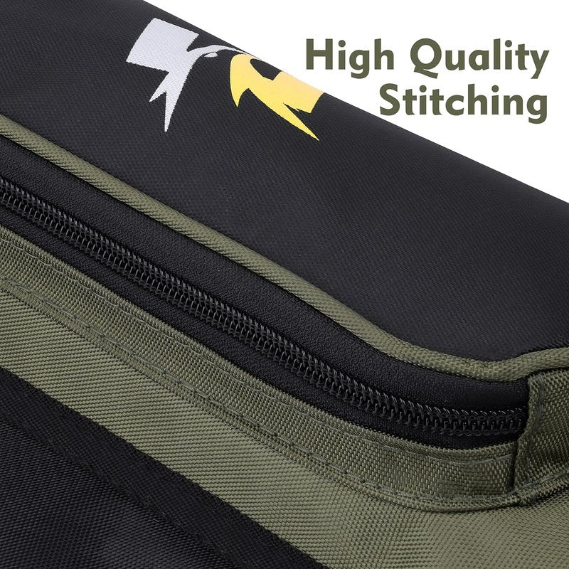 Archery Hip Quiver for Arrows - 3 Tubes Holder with Pockets & Waist Belt | Fits Compound & Recurve Bows