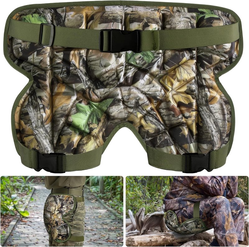 Wearable Hunting Seat Cushion - 22.8'' x 14.5'' Lightweight EVA Foam Pad | Portable Camo Outdoor Seat for Hiking, Ice Fishing, Rock Climbing