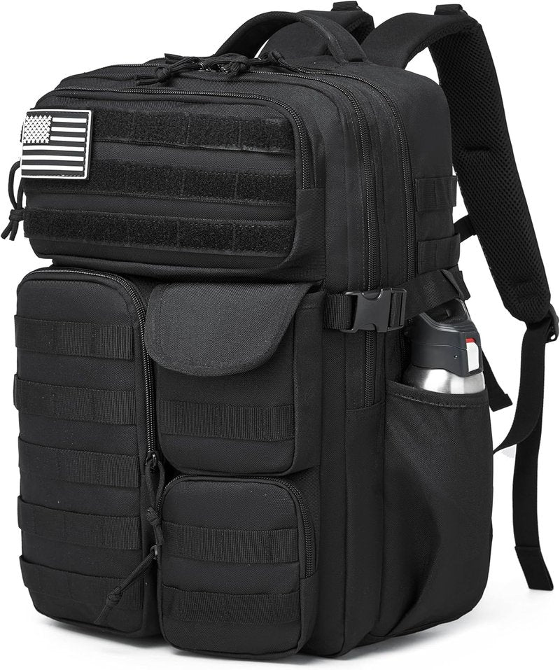 Tactical Backpack - Military Waterproof Outdoor Gear with Multiple Pockets | Black, 35L