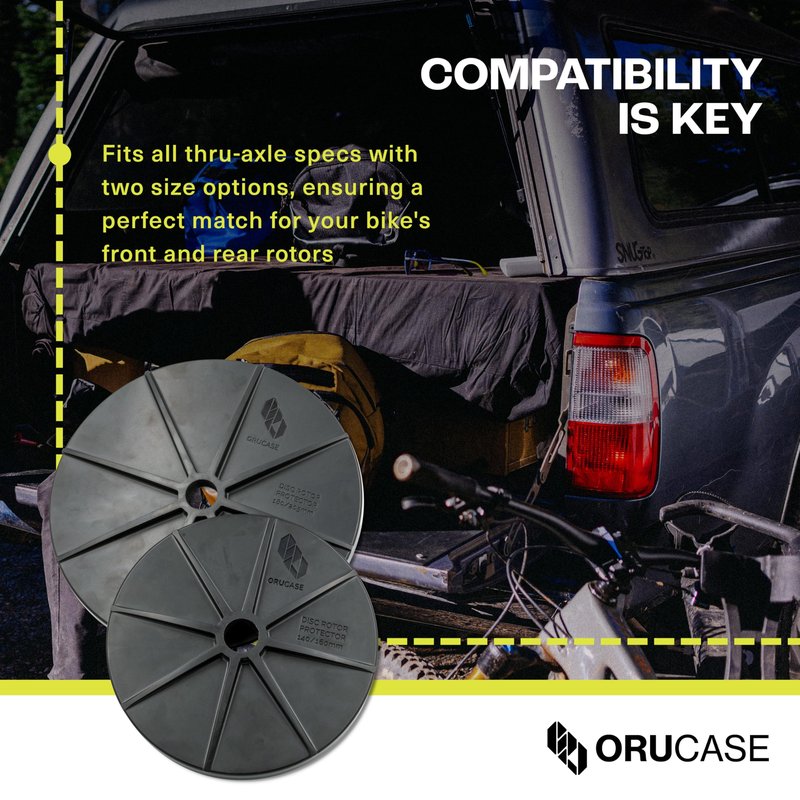 Orucase Disc Rotor Protector – Travel Disc Rotor Guard for Road, Gravel Bikes – Protects 140–160mm Rotors from Bending During Transport