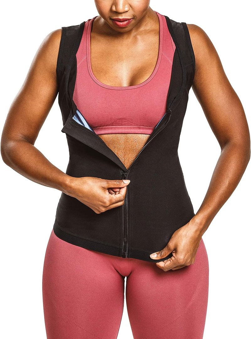 Women's Sauna Shirt - Zip Tank Top for Gym & Exercise | Sweat Shaper Design