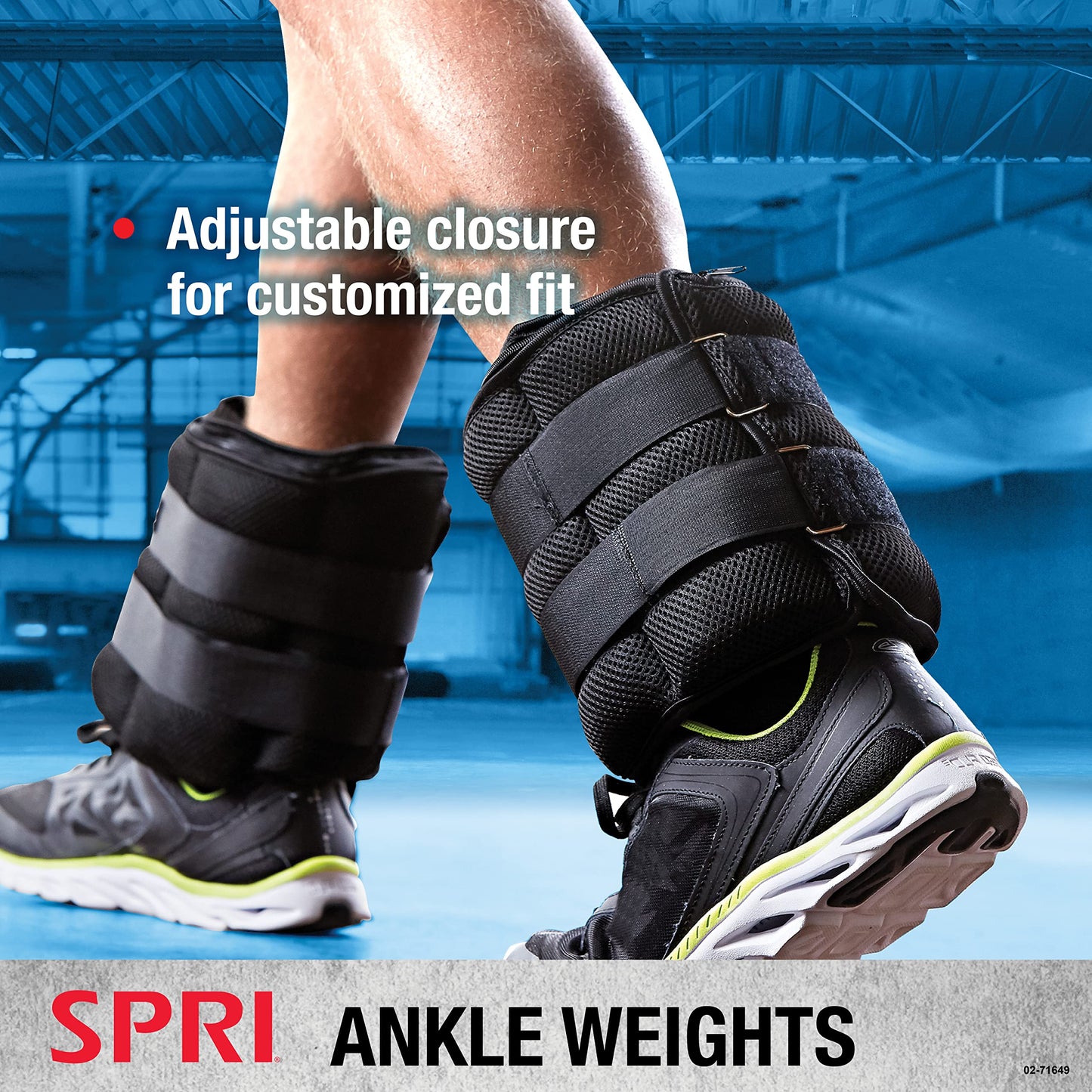 SPRI Adjustable Ankle Weights - Walking Weights for Strength Training Exercises, Resistance Endurance Workouts, General Fitness - For Strengthening & Toning Lower Body - 10lb Set (5lb Each)