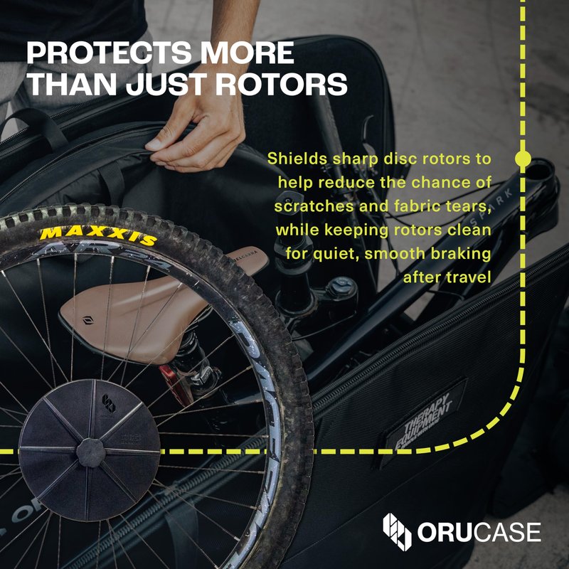 Orucase Disc Rotor Protector – Travel Disc Rotor Guard for Road, Gravel Bikes – Protects 140–160mm Rotors from Bending During Transport
