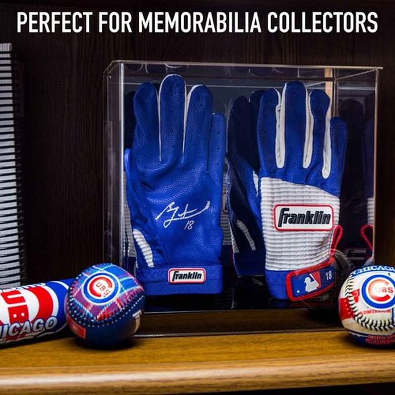 Franklin Sports Official Batting Glove Display Case - Baseball/Softball - Plexiglass - Mirrored/Autograph Display