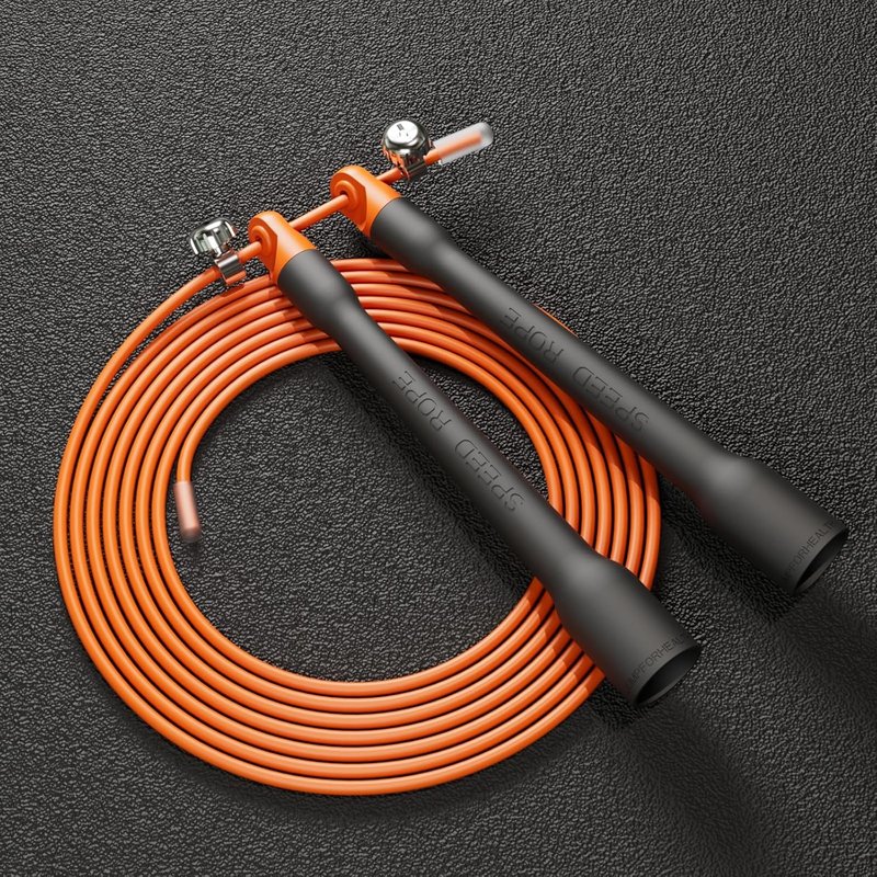 Ultra-Light Speed Jump Rope - Ergonomic Black Handles, Adjustable PVC Cable for Cardio & CrossFit Training