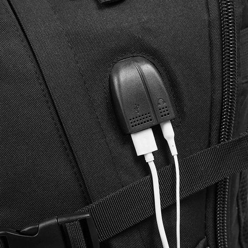 Tactical Hiking Backpack Quality Travel Rucksack Heavy Duty Laptop Bookbag Military Molle Army Bag Lockable 3 Day Assault Pack Outdoor Traveling Daypack Black