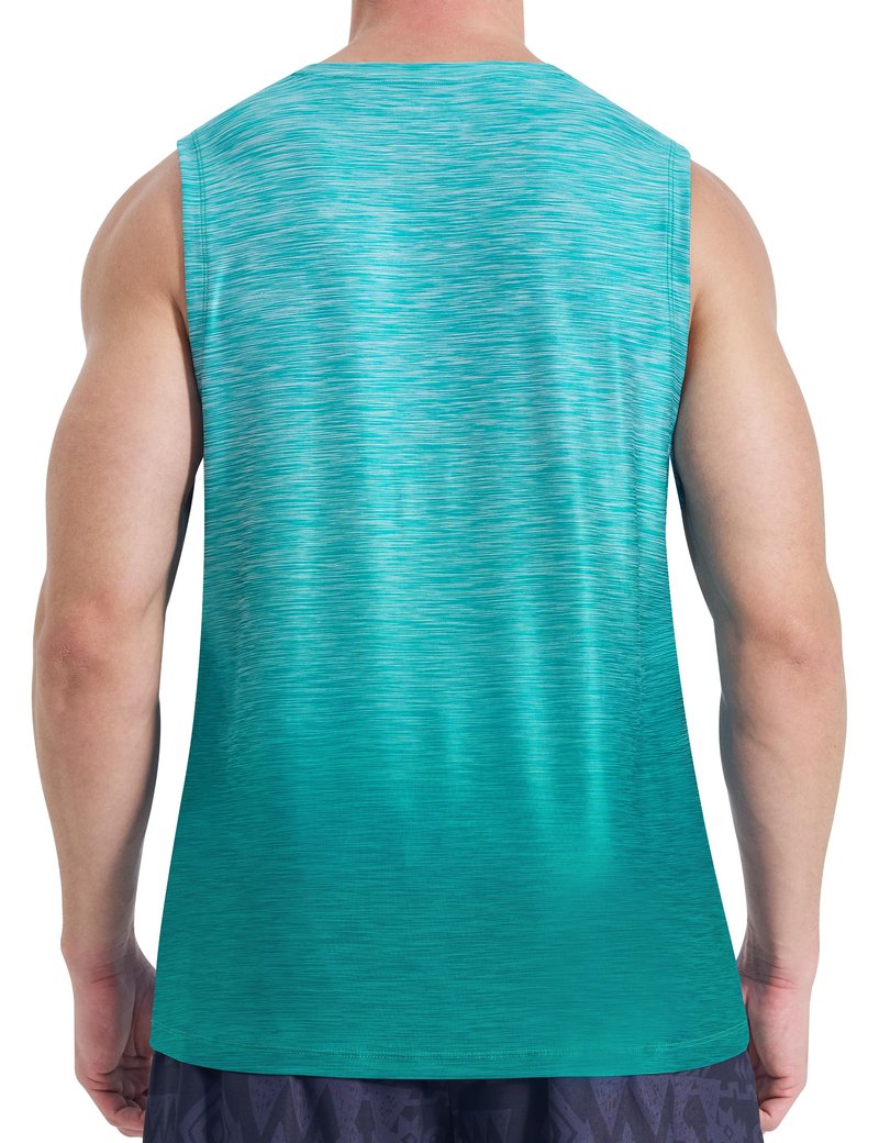 Men's Tank Tops Quick Dry Workout Muscle Gym Sleeveless Shirts UPF 50+ Sun Protection Running Beach Summer Swim Shirts