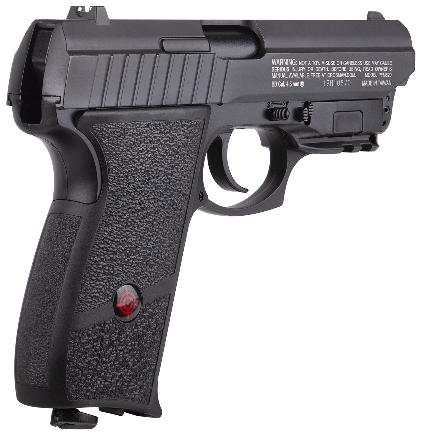 Crosman PFM520 Night Stalker CO2-Powered Air Pistol With Red Laser Sight (Class II <1 mW)