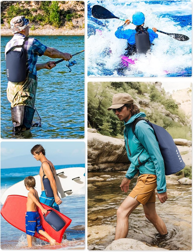 Waterproof Dry Bag - Lightweight Roll Top Backpack for Travel, Kayaking, Camping | 5L/10L/20L/30L/40L Options
