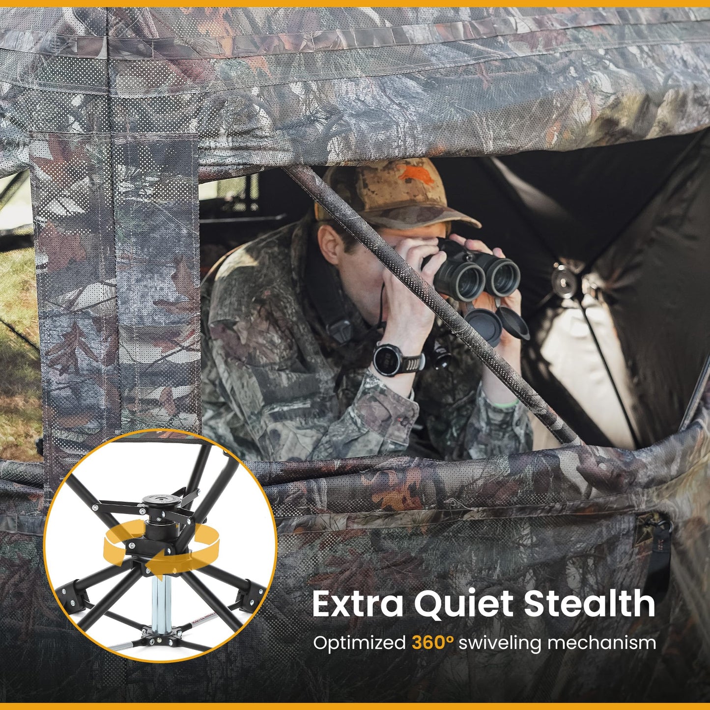 ARROWHEAD OUTDOOR 2PK 360° Degree Swivel Hunting Chair Stool Seat