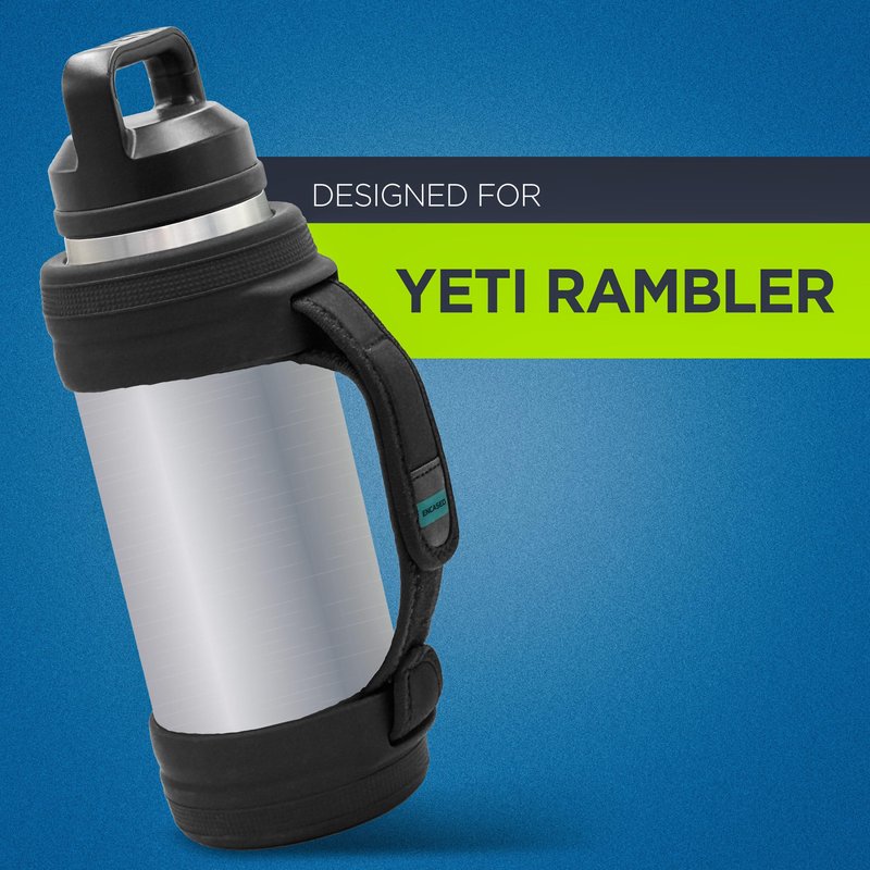 ENCASED Custom Hand Strap Boot Designed for 36oz YETI Rambler - Protective Water Bottle Holder with Adjustable Neoprene Carrying Handle (Only fits YETI Rambler 36oz Models)