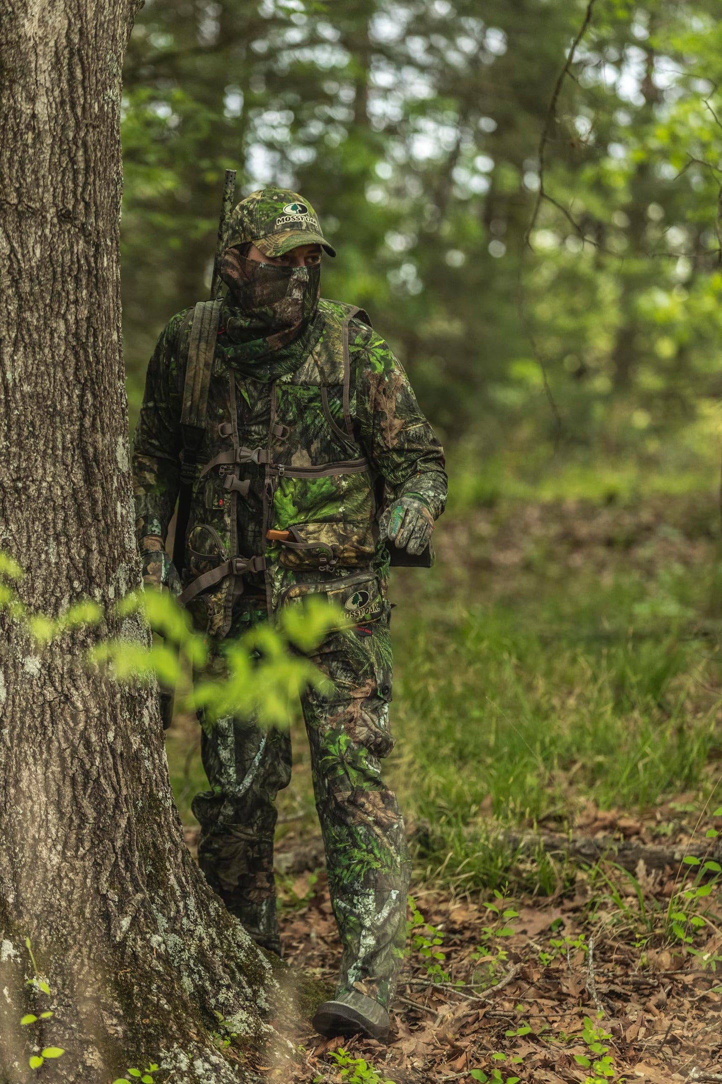 Mossy Oak Men's Tibbee Technical Lightweight Camo Hunting Shirt, X-Large, Original Bottomland
