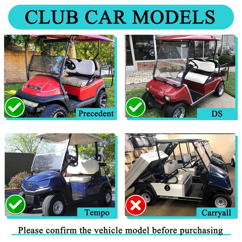 10L0L 12.6'' Club Car Windshield Retaining Clips fit for (1'' Diameter Iron Pipe) Golf Cart Club Car DS Precedent Windshield Sash Clips Replacement Part 1014441-01 1021630-01
