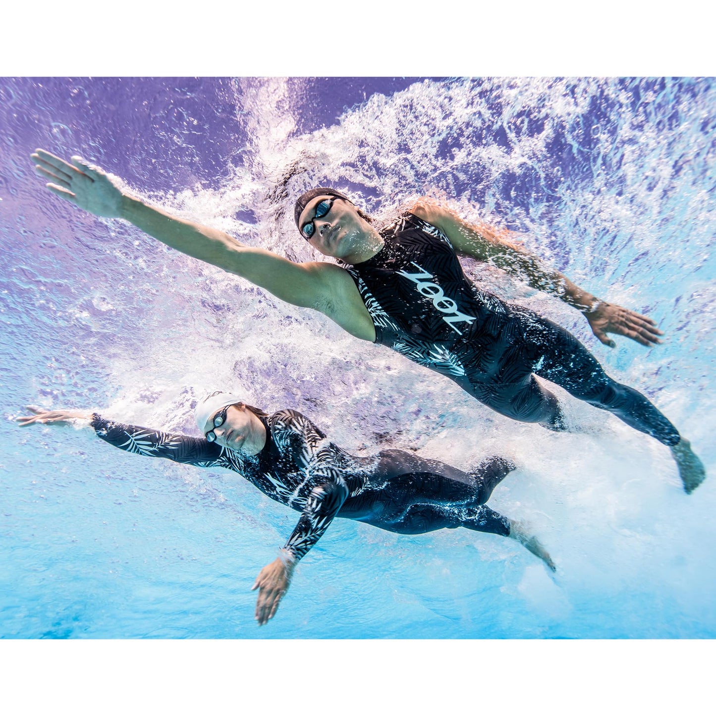 Zoot Men's Maui Wetsuit, Full Sleeve Neoskin Neoprene Buoyancy Suit for Open Water Swimming, Triathlons & Training - Silver Palm - Small