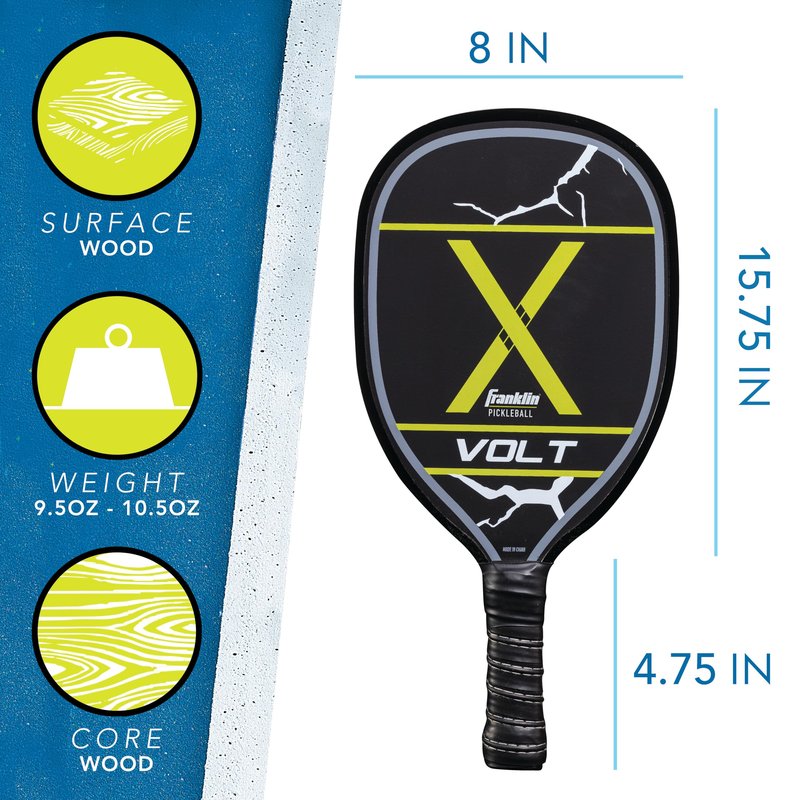 Franklin Sports Pickleball Paddle and Ball Set - 2 Player - Volt