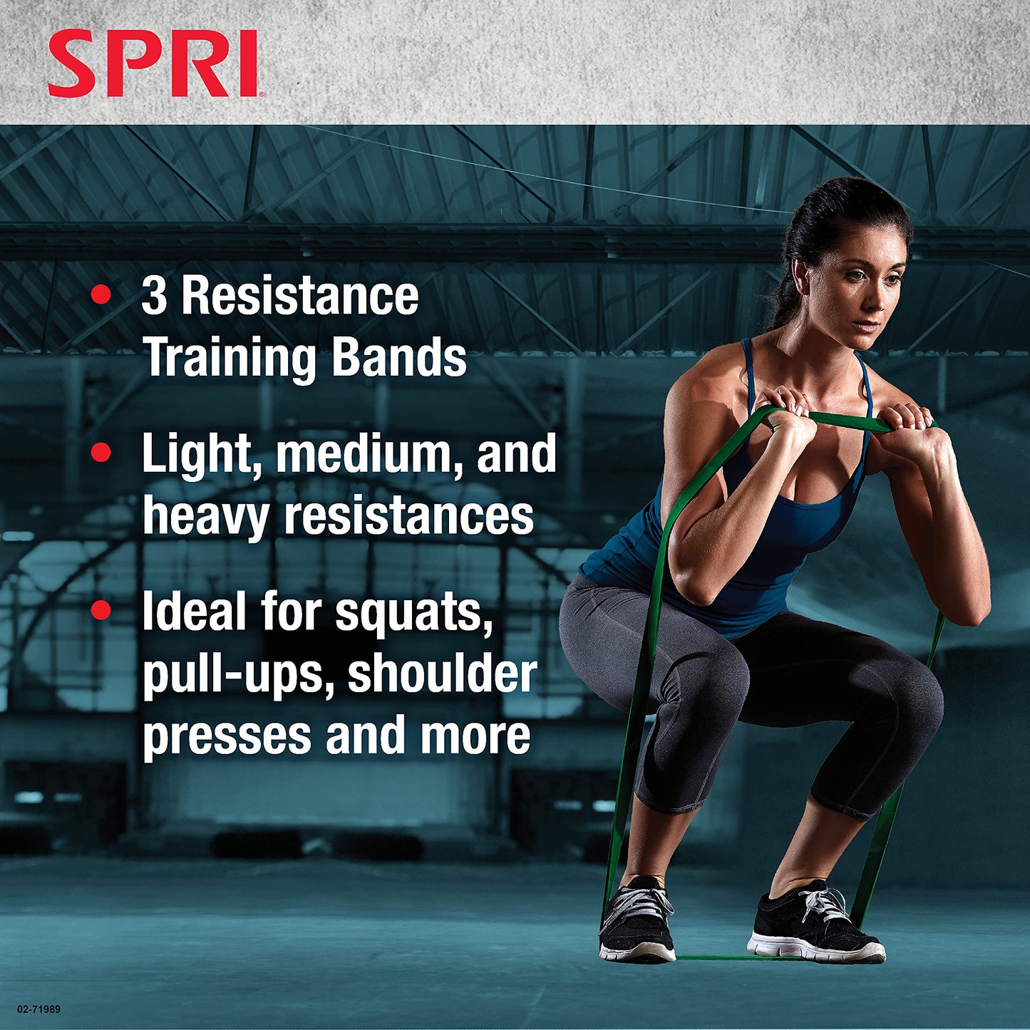 SPRI Resistance Training and Exercise Pull Up Bands - 3 Pack - Durable, Strong, Resistance Loop Bands for Assisted Pull-Ups, Strength Training, Increasing Stamina, and Flexibility