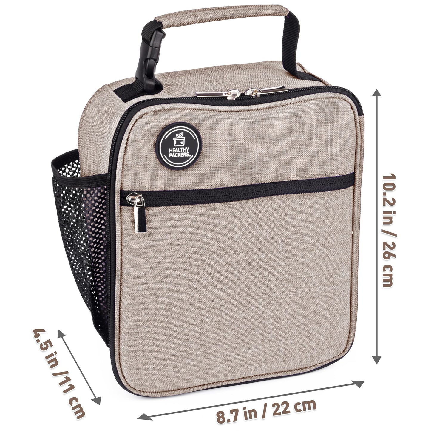 Healthy Packers® Lunch Bag for Women Insulated | Lunch Box for Men Heavy Duty | Cooler Lunch Bag for Work, School & Outdoor - Waterproof, Leakproof with Water Bottle Holder
