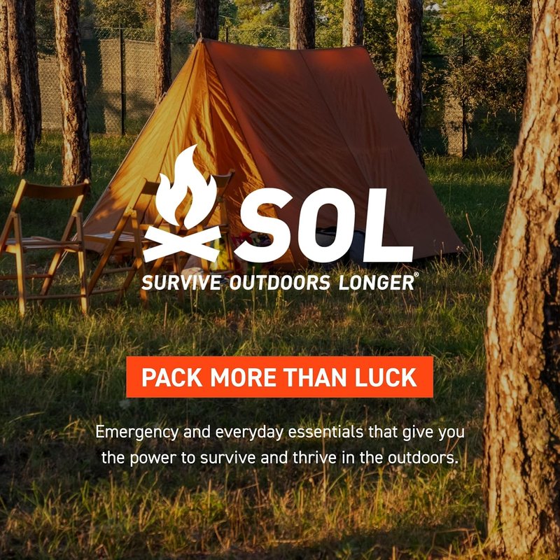 SOL Thermal Bivvy - Waterproof Emergency Blanket Reflects 80% Body Heat | Survival Gear, Silver
